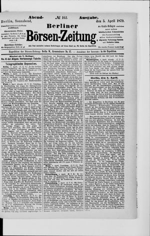 Berliner Börsen-Zeitung vom 05.04.1879