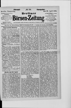 Berliner Börsen-Zeitung vom 10.04.1879