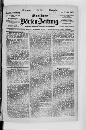 Berliner Börsen-Zeitung on May 1, 1879