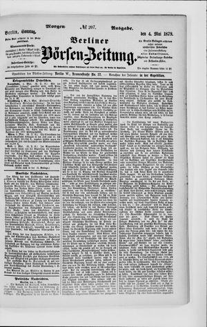 Berliner Börsen-Zeitung vom 04.05.1879