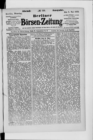 Berliner Börsen-Zeitung vom 06.05.1879