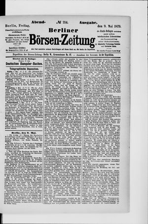 Berliner Börsen-Zeitung vom 09.05.1879