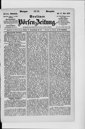 Berliner Börsen-Zeitung vom 10.05.1879