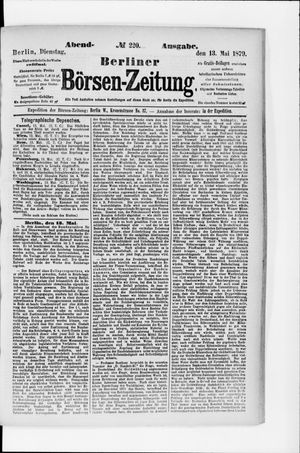 Berliner Börsen-Zeitung vom 13.05.1879