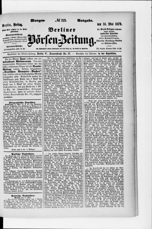 Berliner Börsen-Zeitung vom 16.05.1879