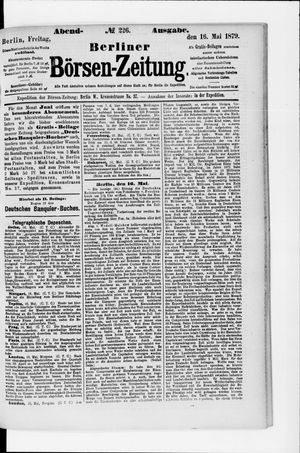 Berliner Börsen-Zeitung vom 16.05.1879