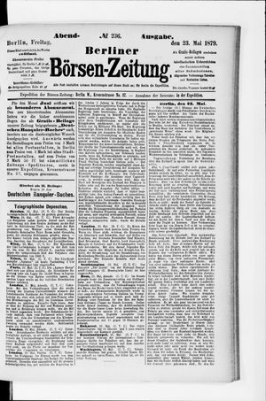 Berliner Börsen-Zeitung vom 23.05.1879