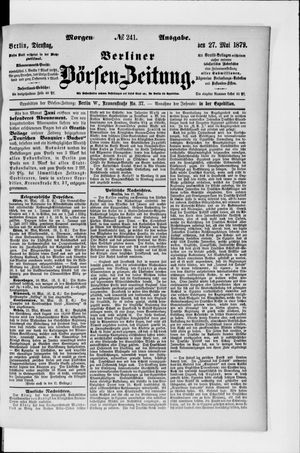 Berliner Börsen-Zeitung vom 27.05.1879