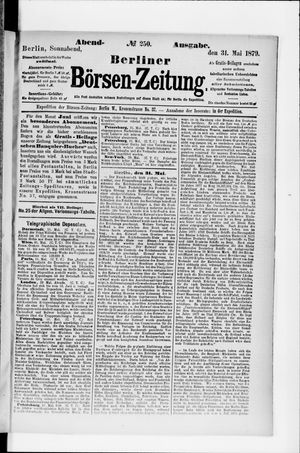 Berliner Börsen-Zeitung vom 31.05.1879