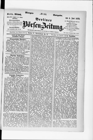 Berliner Börsen-Zeitung vom 04.06.1879