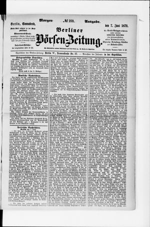 Berliner Börsen-Zeitung vom 07.06.1879