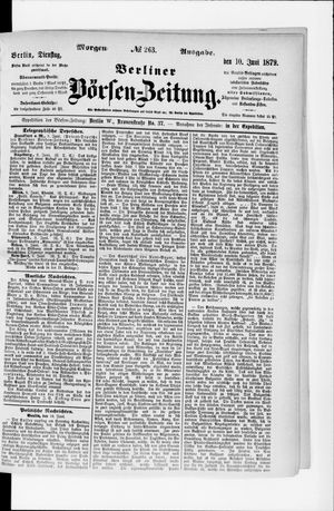Berliner Börsen-Zeitung vom 10.06.1879