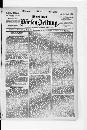Berliner Börsen-Zeitung vom 11.06.1879