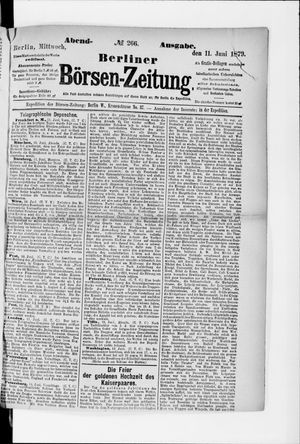Berliner Börsen-Zeitung vom 11.06.1879