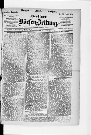 Berliner Börsen-Zeitung vom 12.06.1879