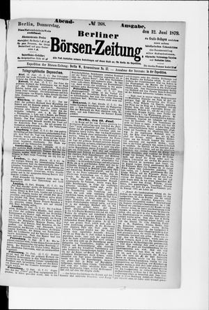 Berliner Börsen-Zeitung vom 12.06.1879