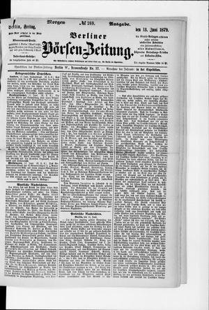 Berliner Börsen-Zeitung vom 13.06.1879