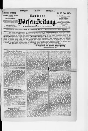 Berliner Börsen-Zeitung on Jun 17, 1879