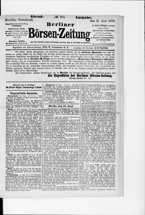 Berliner Börsen-Zeitung on Jun 21, 1879
