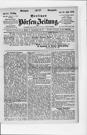 Berliner Börsen-Zeitung on Jun 24, 1879