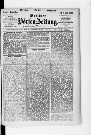 Berliner Börsen-Zeitung vom 03.07.1879
