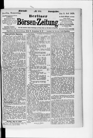 Berliner Börsen-Zeitung vom 03.07.1879