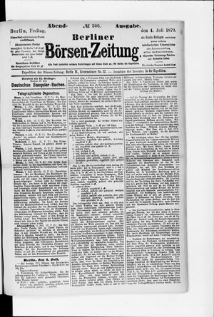 Berliner Börsen-Zeitung vom 04.07.1879