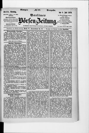 Berliner Börsen-Zeitung on Jul 6, 1879