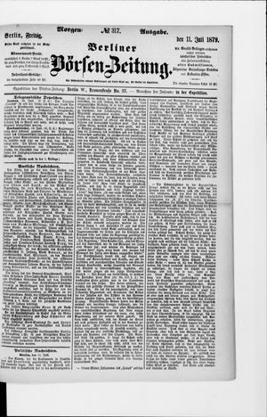 Berliner Börsen-Zeitung vom 11.07.1879