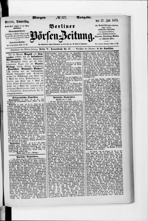 Berliner Börsen-Zeitung vom 17.07.1879