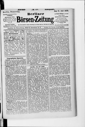 Berliner Börsen-Zeitung vom 17.07.1879