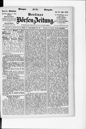 Berliner Börsen-Zeitung vom 19.07.1879
