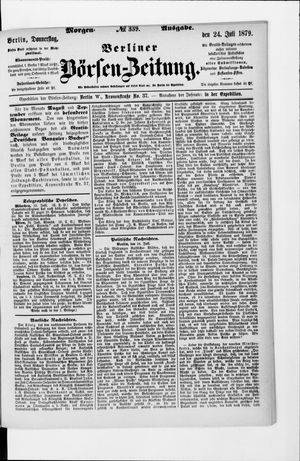 Berliner Börsen-Zeitung vom 24.07.1879