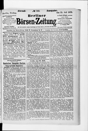 Berliner Börsen-Zeitung vom 25.07.1879