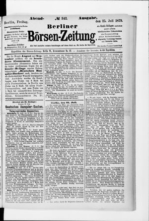 Berliner Börsen-Zeitung on Jul 25, 1879