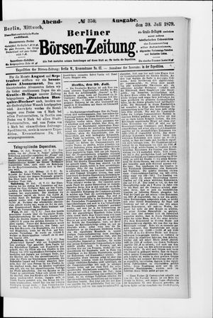 Berliner Börsen-Zeitung vom 30.07.1879