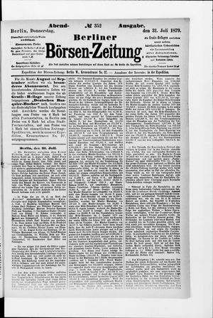 Berliner Börsen-Zeitung vom 31.07.1879