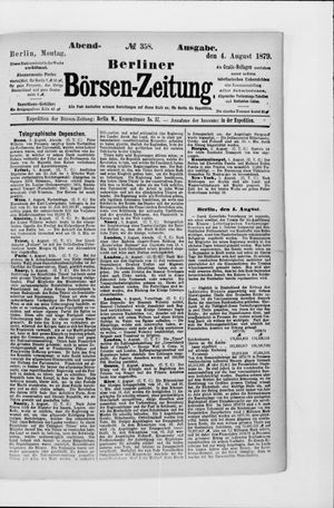 Berliner Börsen-Zeitung vom 04.08.1879