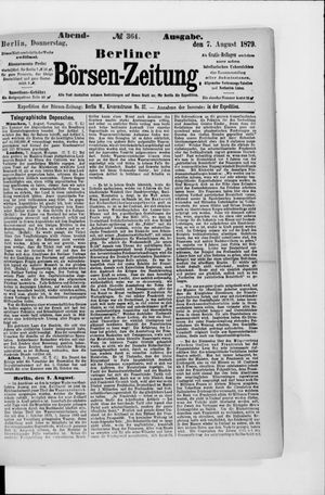 Berliner Börsen-Zeitung vom 07.08.1879