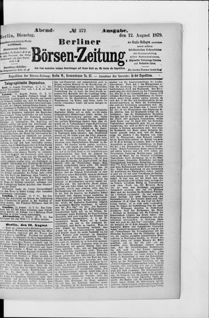 Berliner Börsen-Zeitung vom 12.08.1879