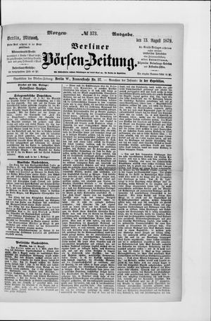 Berliner Börsen-Zeitung vom 13.08.1879