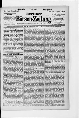 Berliner Börsen-Zeitung vom 23.08.1879