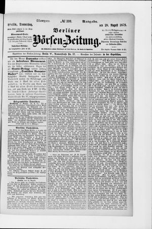 Berliner Börsen-Zeitung vom 28.08.1879
