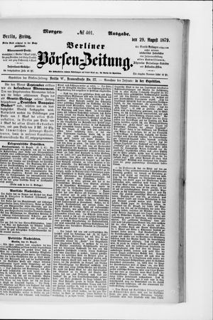 Berliner Börsen-Zeitung vom 29.08.1879