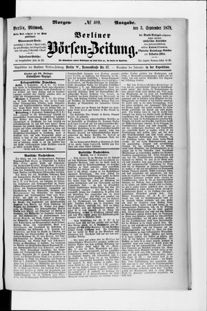 Berliner Börsen-Zeitung on Sep 3, 1879