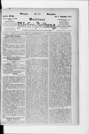 Berliner Börsen-Zeitung vom 05.09.1879