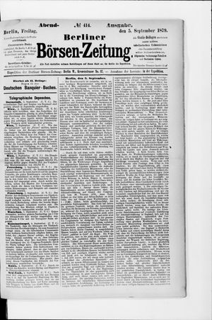 Berliner Börsen-Zeitung vom 05.09.1879
