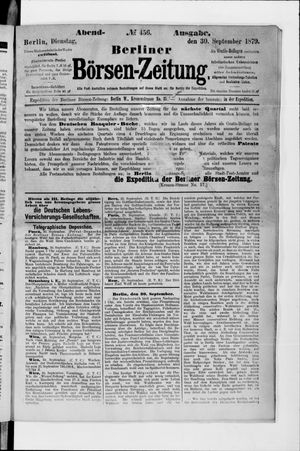 Berliner Börsen-Zeitung vom 30.09.1879