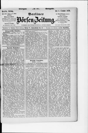 Berliner Börsen-Zeitung vom 03.10.1879