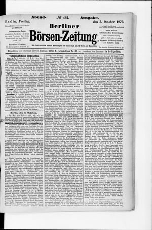 Berliner Börsen-Zeitung vom 03.10.1879